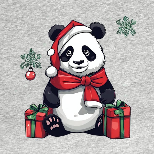 cute panda santa by PetLolly